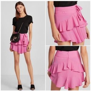 Express high-waisted ruffle skirt
